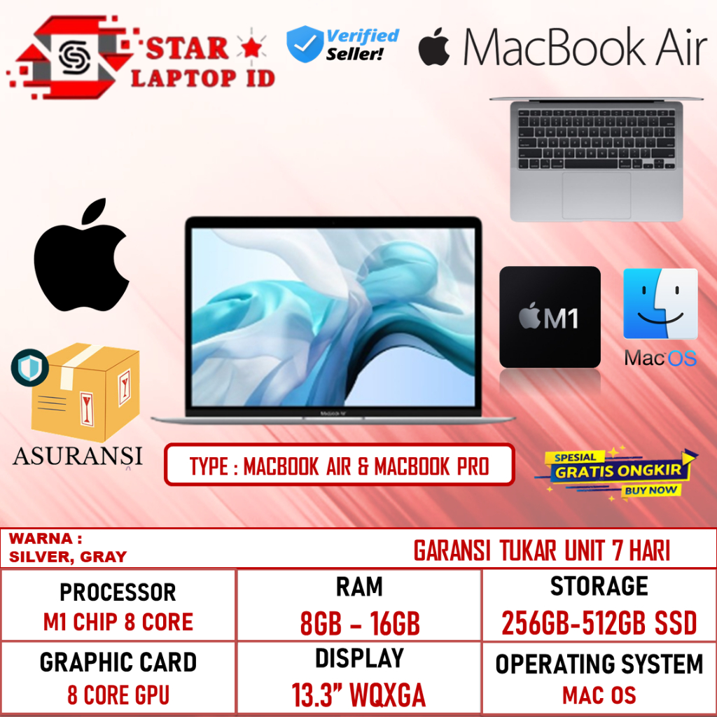 MacBook Pro M1 13 Inch 16GB 512GB 13.3 Inch Silver