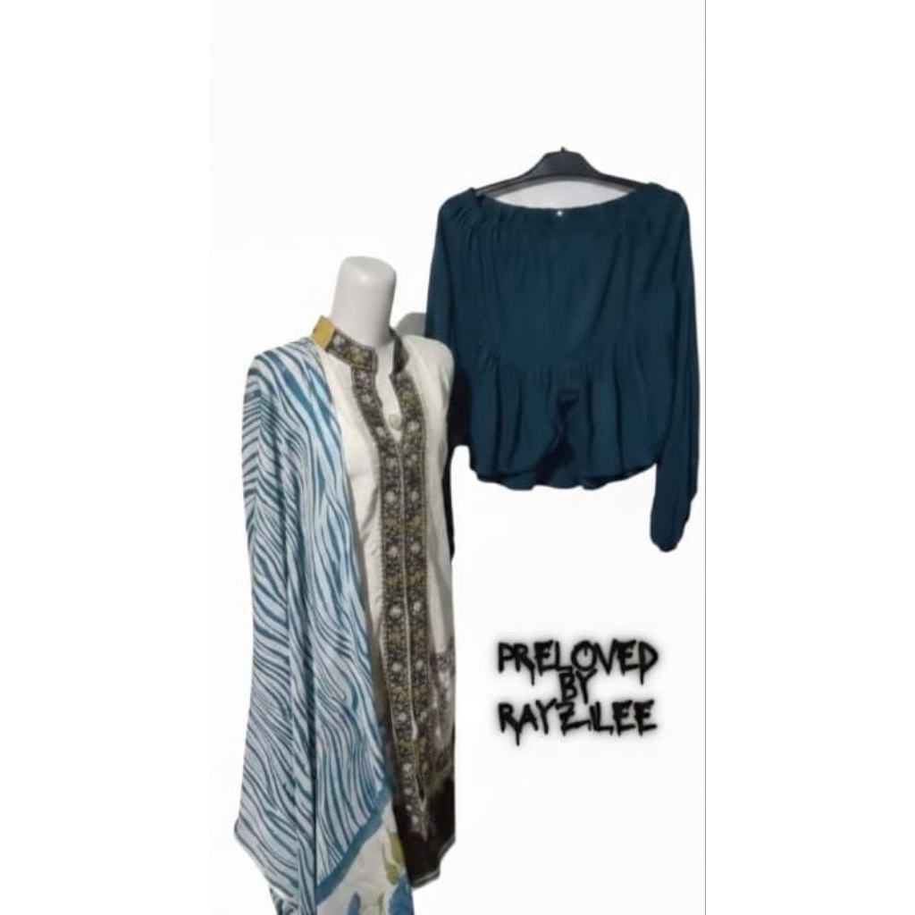 PRELOVED BY RAYZILEE| Baju India Anarkali Model Mastani Satu Set Dupatta Dan Celana Patiala