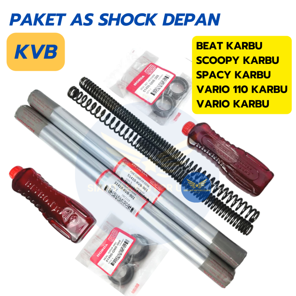 PAKET AS SHOCK DEPAN KVB ORIGINAL HONDA BEAT KARBU SCOOPY KARBU SPACY KARBU VARIO 110 KARBU VARIO KA