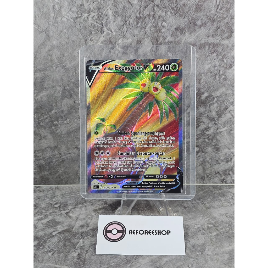 Pokemon TCG Indonesia | Alolan Exeggutor V (Pokémon GO) 072/071 SR
