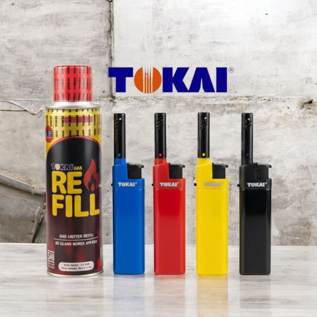 Tokai Paket Gas Refill & Korek Api Pemantik
