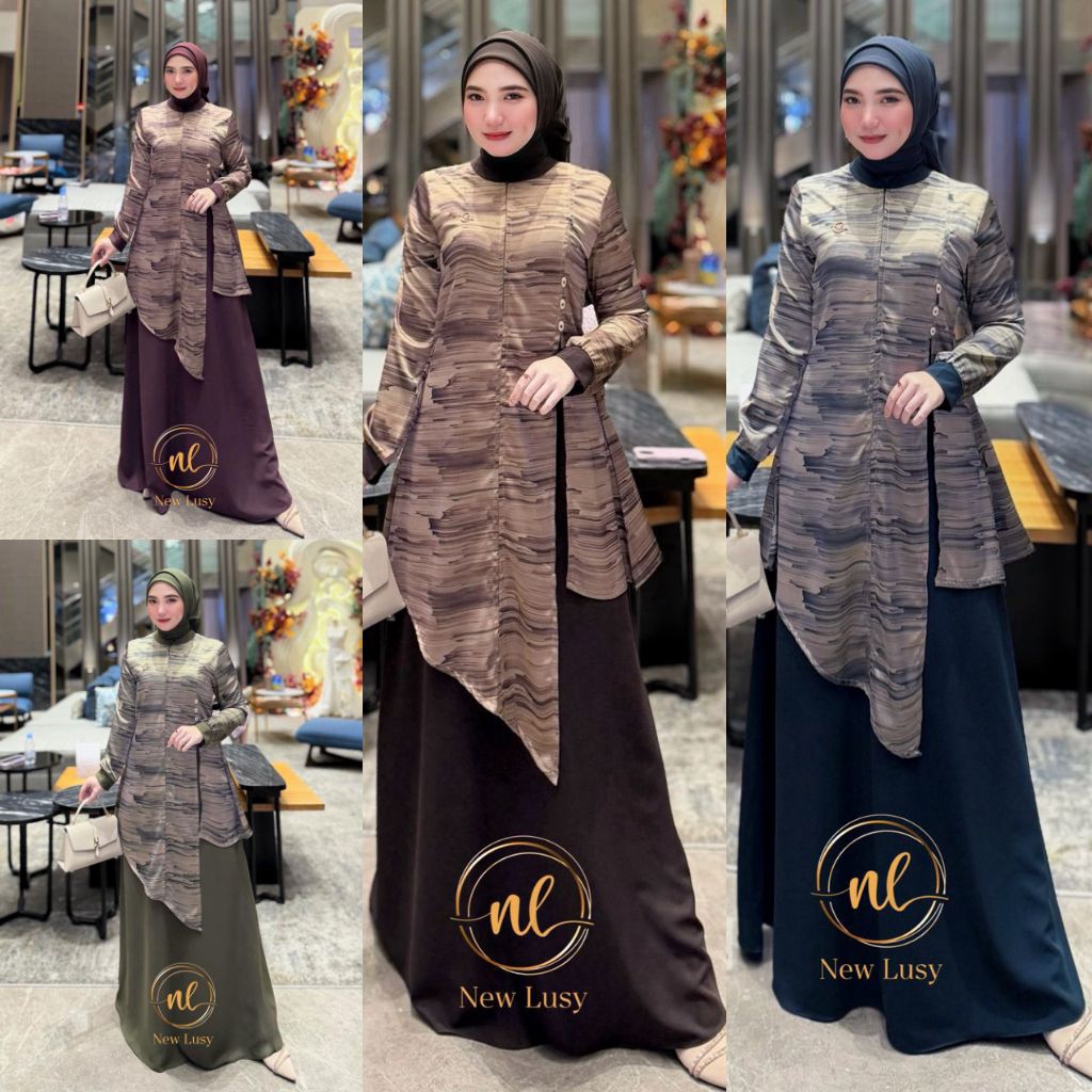 SHDLEVIRA NEW LUSY M-XL DRESS GAMIS MODE TERBARU BEST SELLER DAN REAL ORIGINAL