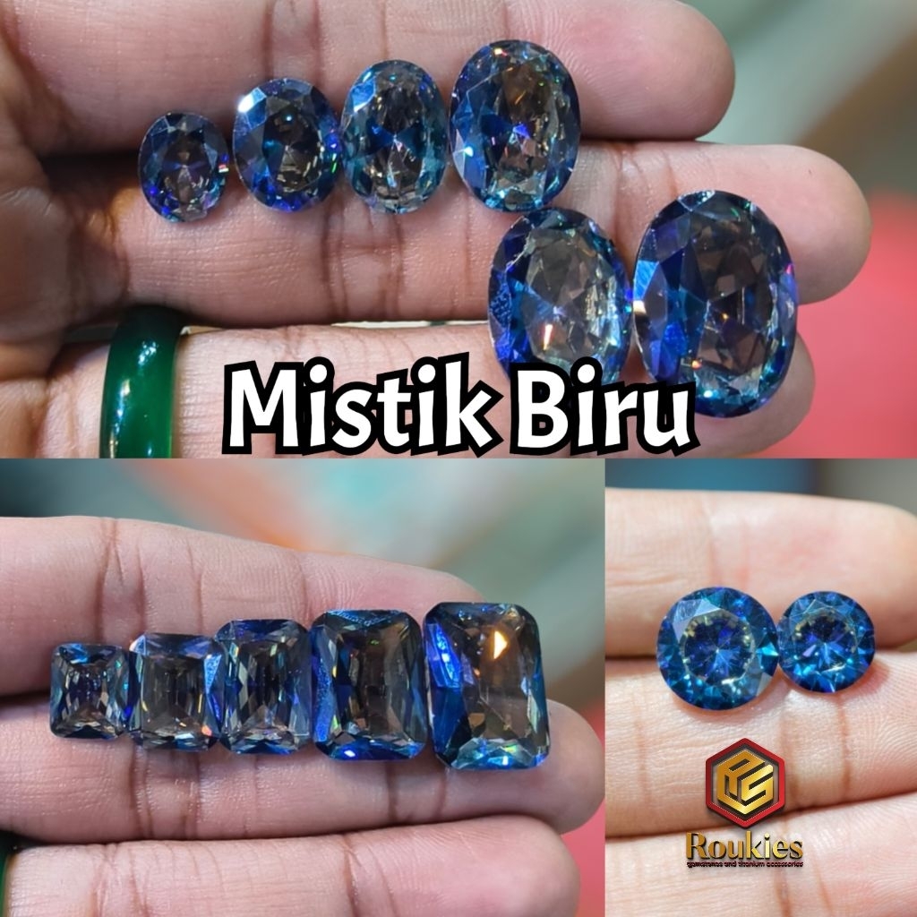 [HANYA BATU] Batu Permata Mistik Biru Quartz
