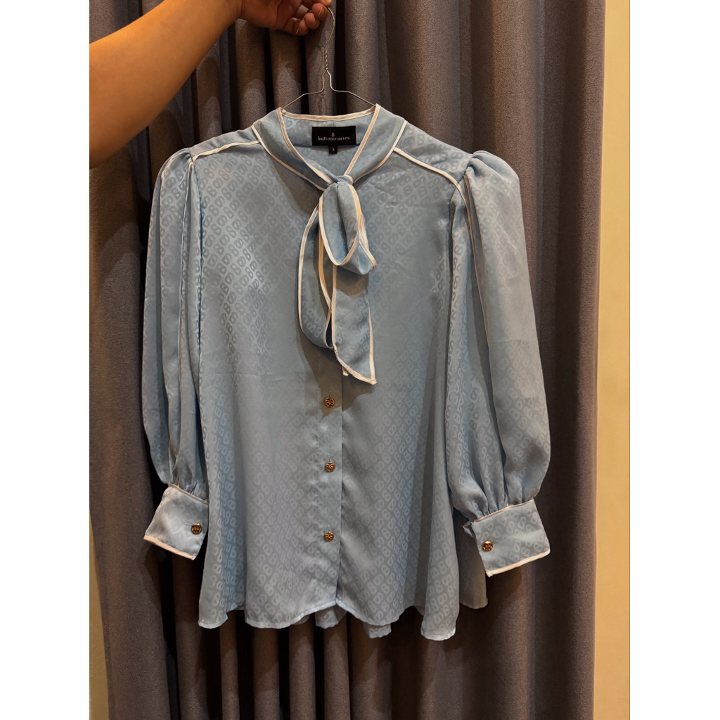 BUTTONSCARVES monogram satin binding shirt (split payment)