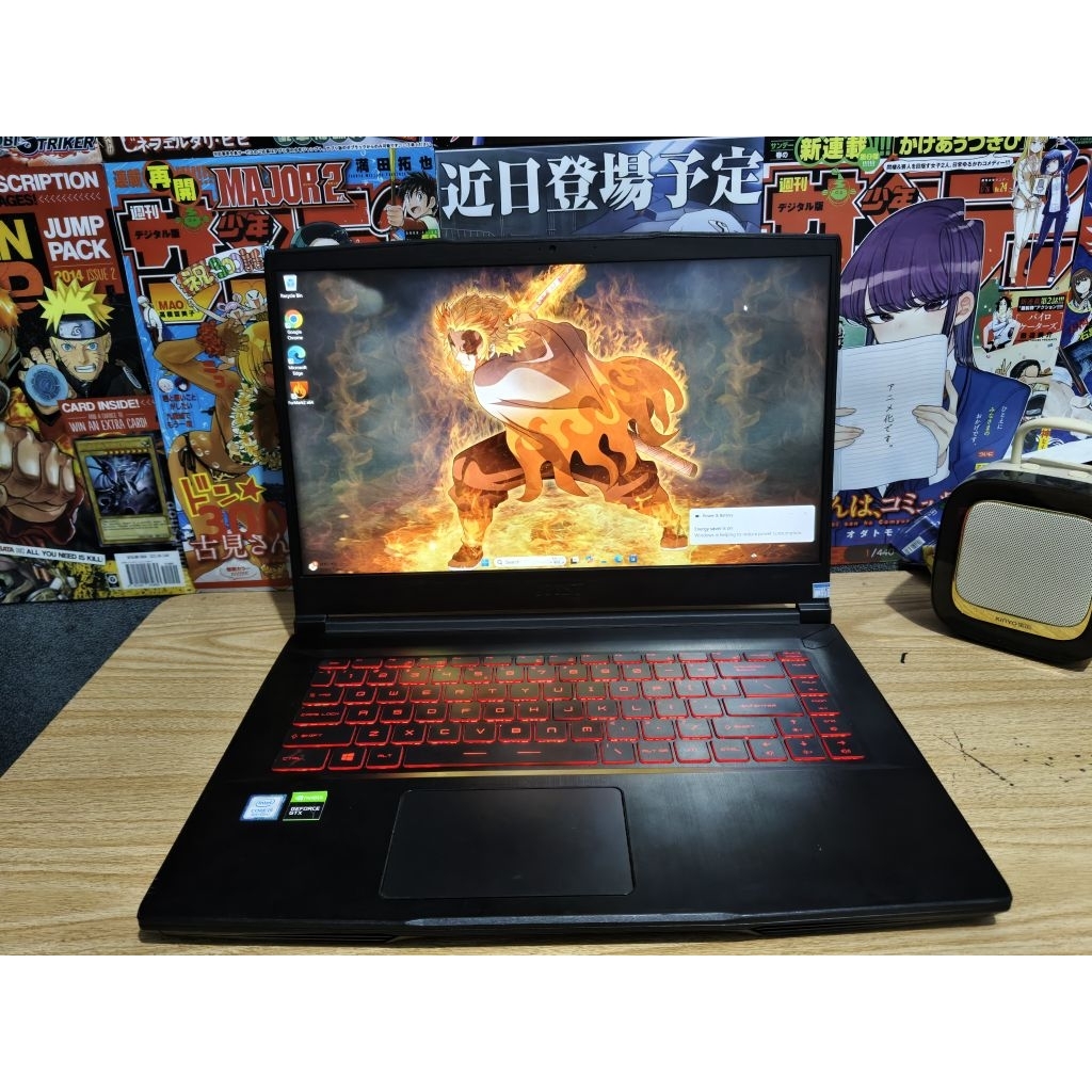 Laptop gaming MSI gf63 thin 9sc i5 9300h GTX 1650 ti ram 8gb SSD 256