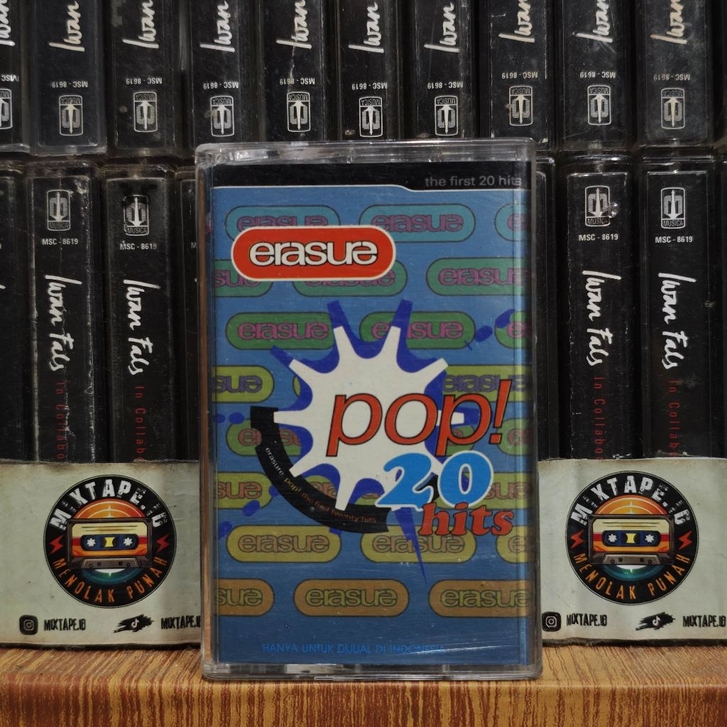 Kaset - Erasure Pop - The First 20 Hits - Erasure Pop - Kaset Pita - Radio Tape - Radio - Pemutar Ka