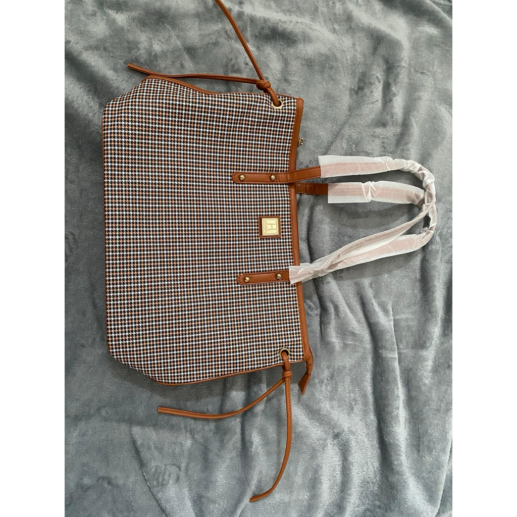 HUSEN Totebag Wanita Cakep Ashley Charles Tas Kantor Jinjing Zipper Shoulder Bag Tas Kondangan Elega