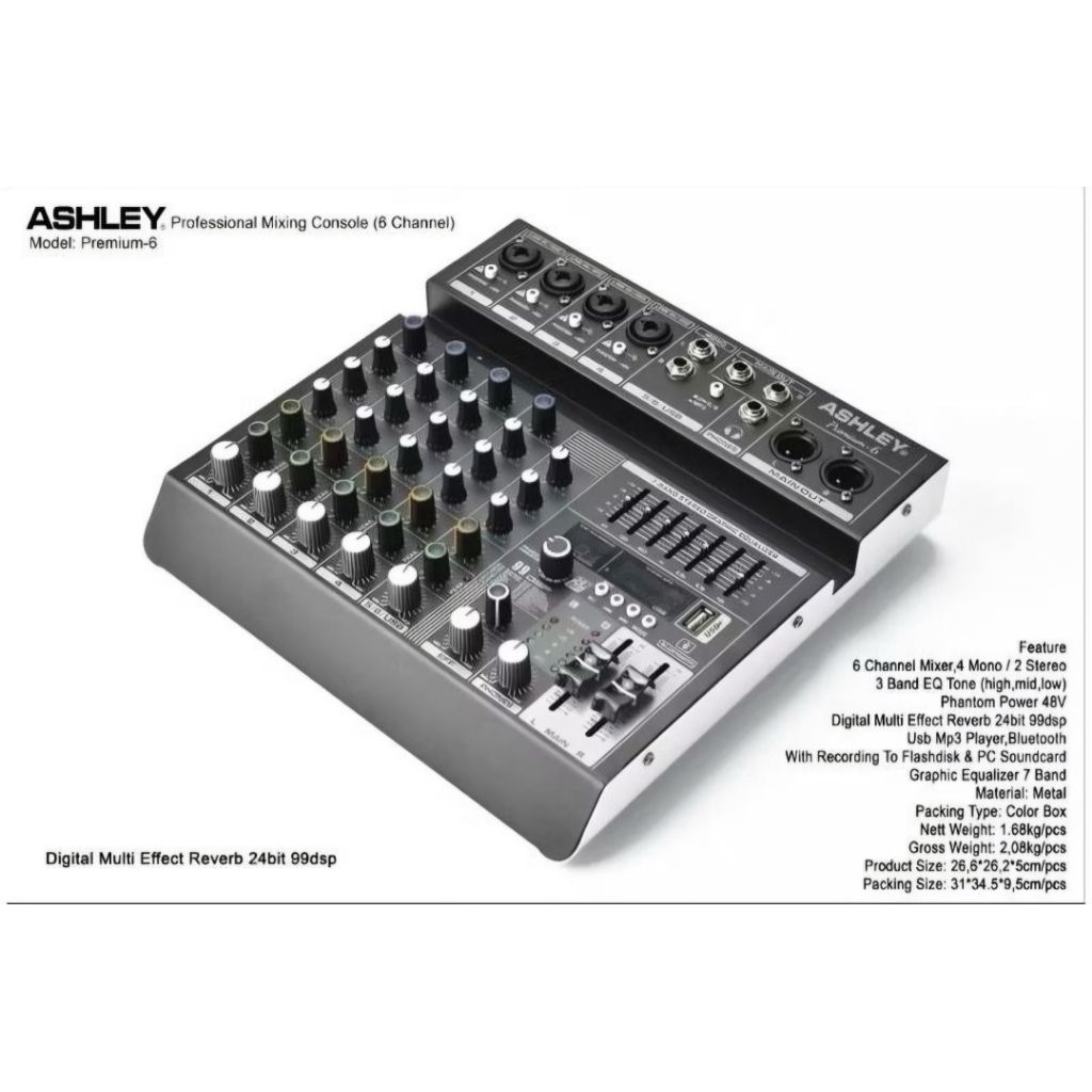 Mixer Ashley Premium 6 Original 6 Channel