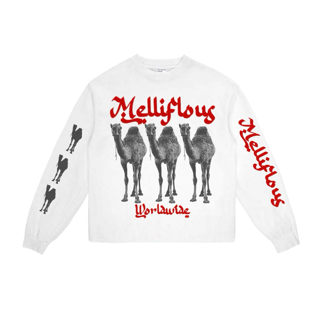 MELLIFLOUS - LONGSLEEVE BOXY CAMEL (WHITE)