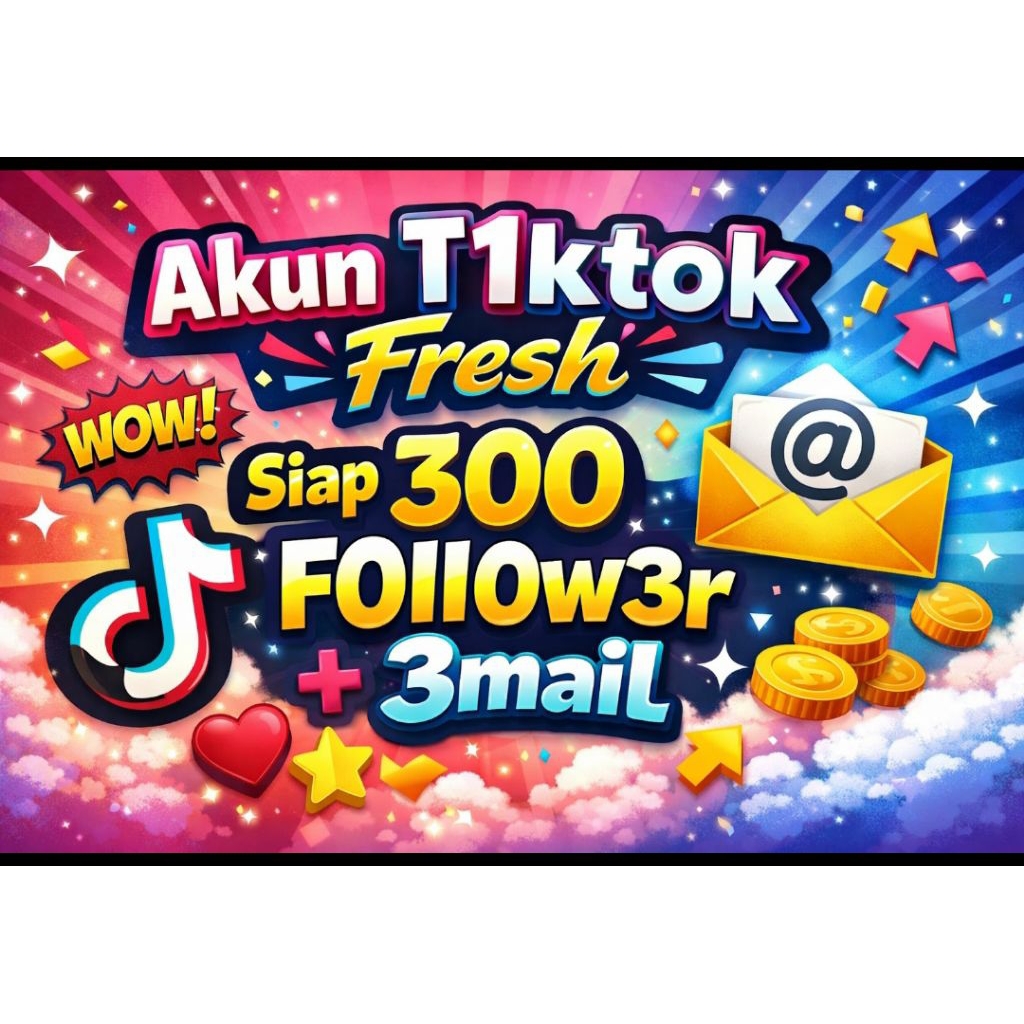 Akun T1kt0k berf0ll0w3r beserta 3m4il siap pakai