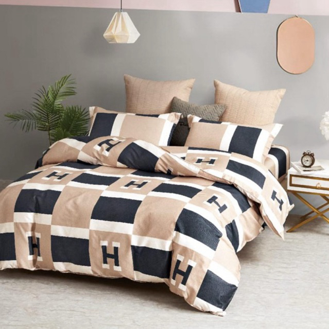 BIOSIBEDDING Sprei Katun Jepang Motif Bunga Panel Gambar Besar Sprei 4Dimensi - Sprei Custom Size