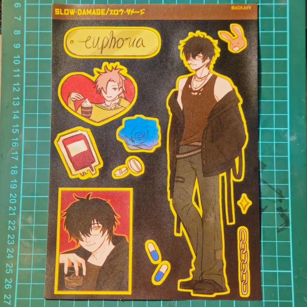 Sticker Sheet Kiss Cut Slow Damage A5