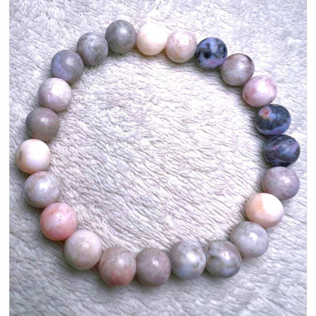 gelang batu alam batu energi PINK ZEBRA JASPER  batu asli