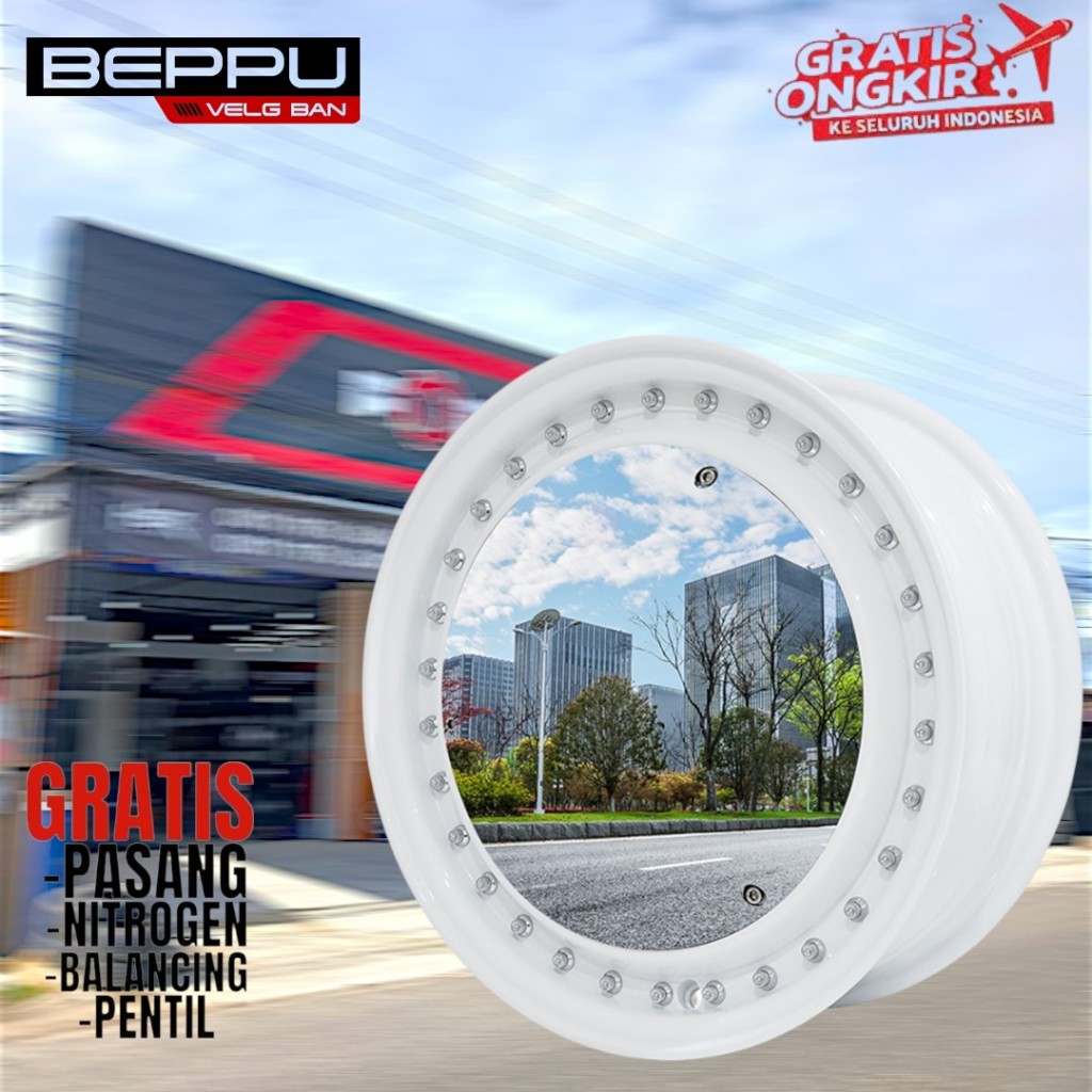 Velg Model Antik Ring 14 HSR MIRROR Lubang 4 Untuk Mobil Wuling Air Ev Karimun Kotak Brio