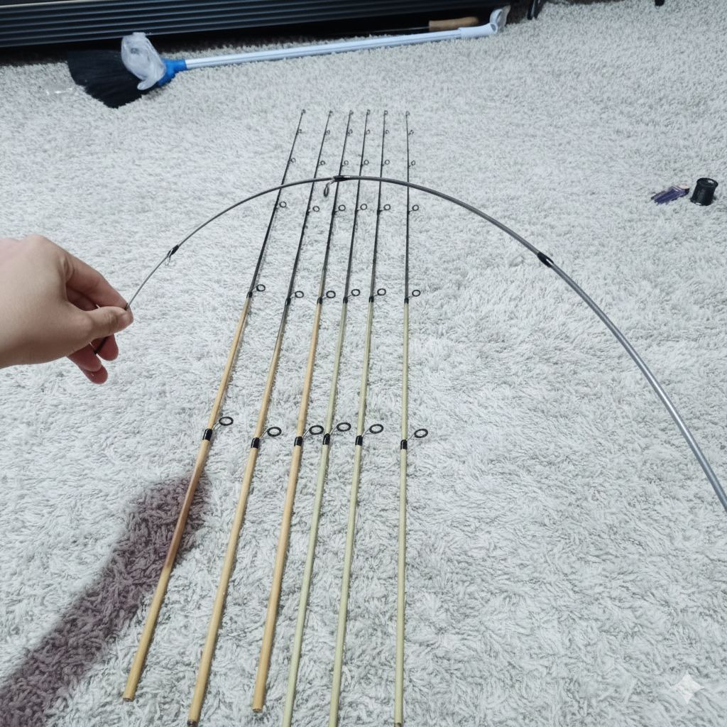 Ujung joran carbon sutet original sambung dua