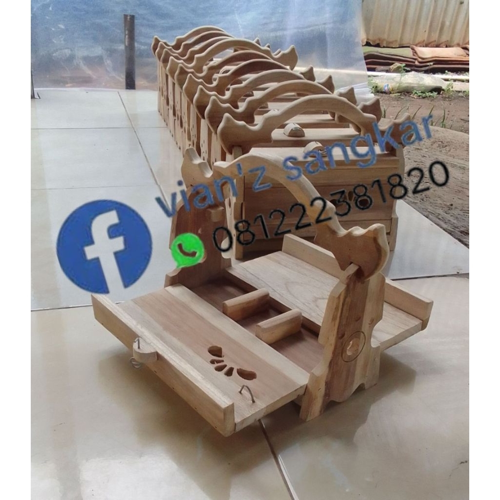 box pikat kutilang/trucukan bahan kayu jati halusan
