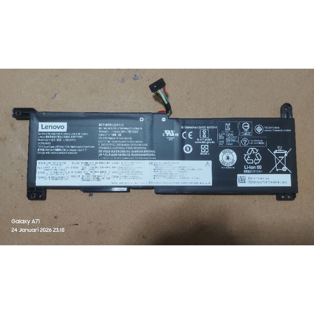 Batre Lenovo Ideapad Slim 1-11AST-05 1-14AST-05 Bekas copotan ori normal