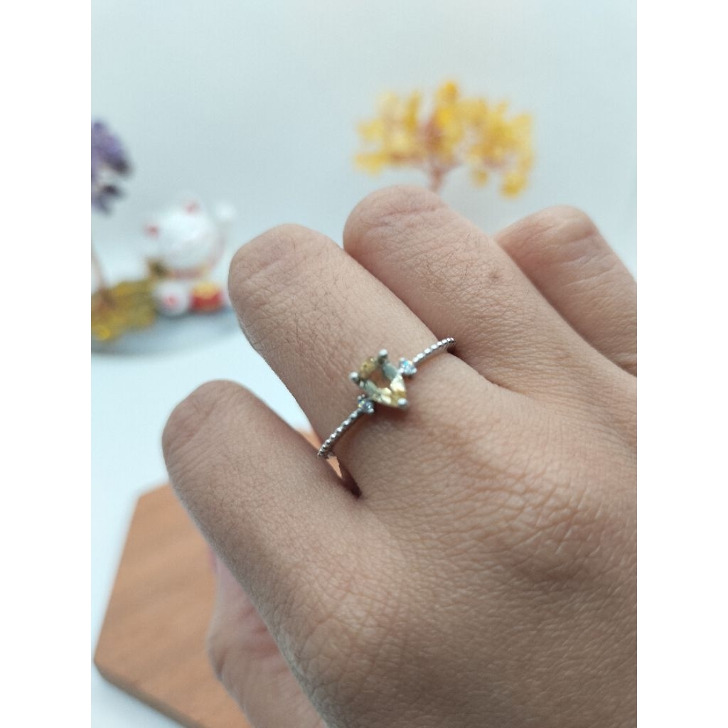 Citrine Ring S925 Bersertifikat