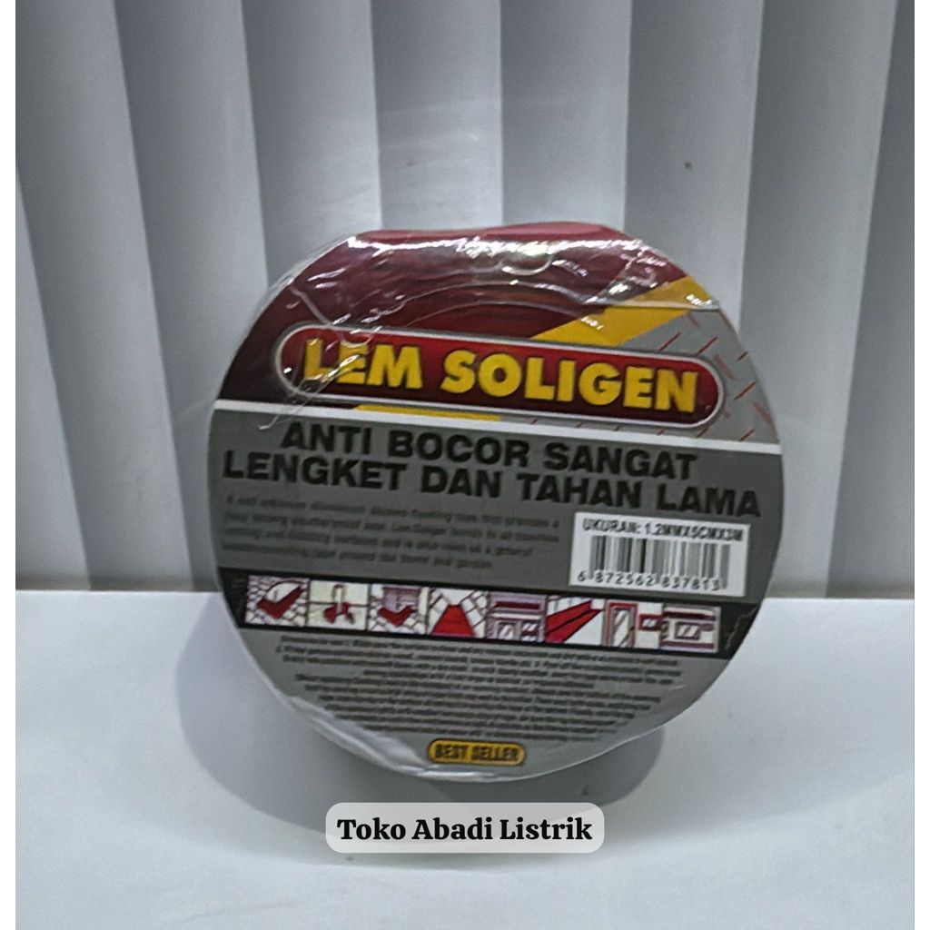 SOLIGEN lem lakban, lem talang lakban anti bocor / lakban seng / lem genteng
