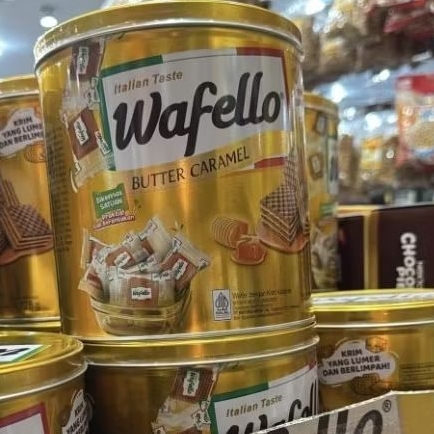 WAFELLO BUTTER CARAMEL KALENG 228gr