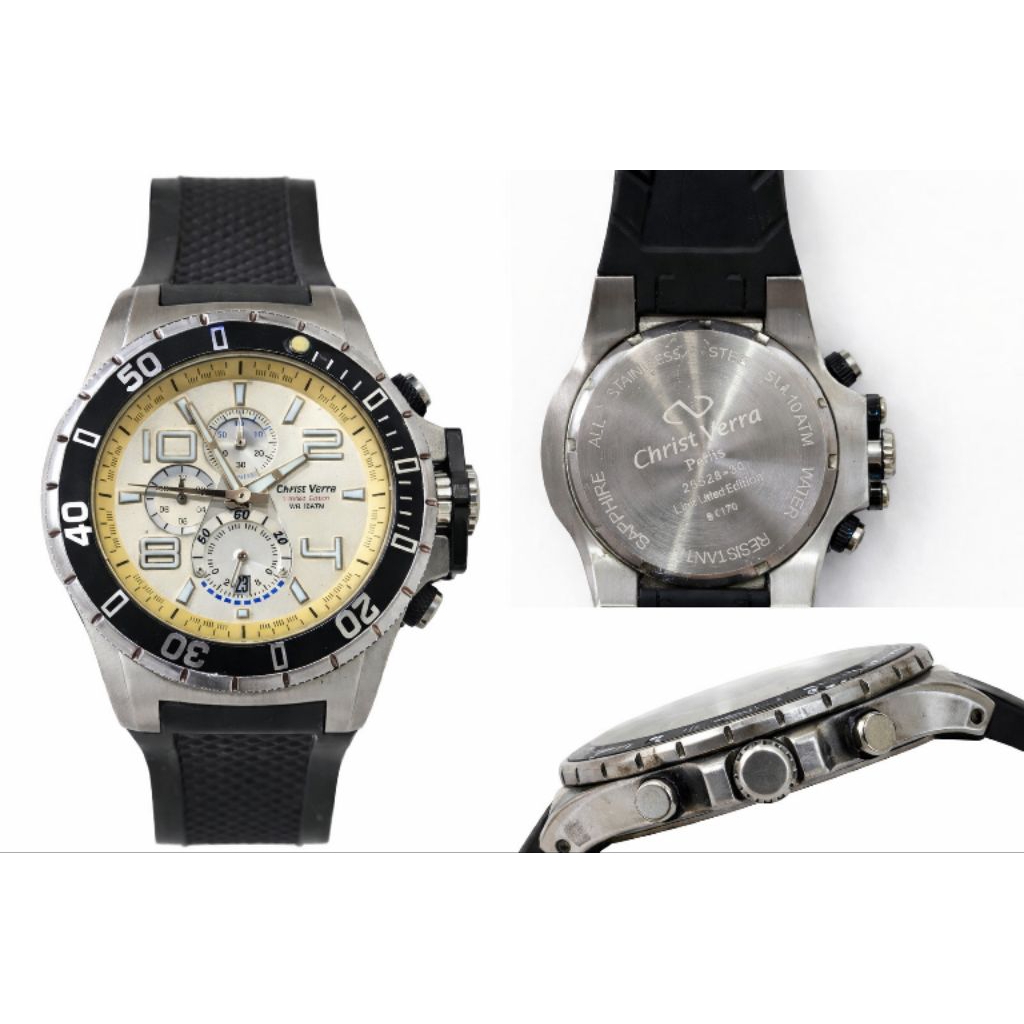 Jam Pria Christ Verra Limited Edition Chronograph Kondisi Normal