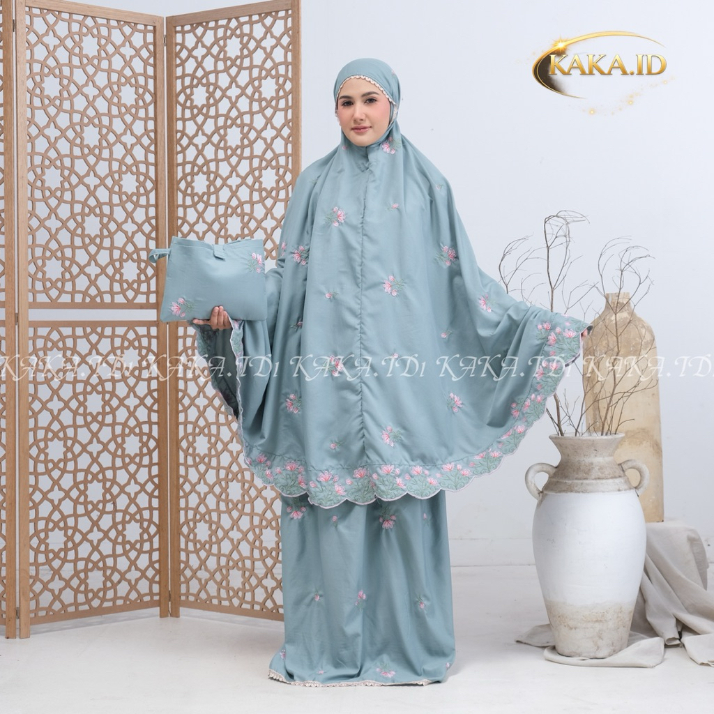 KAKA Mukena Jumbo Azzahra bordir Terbaru Terlaris Free tas