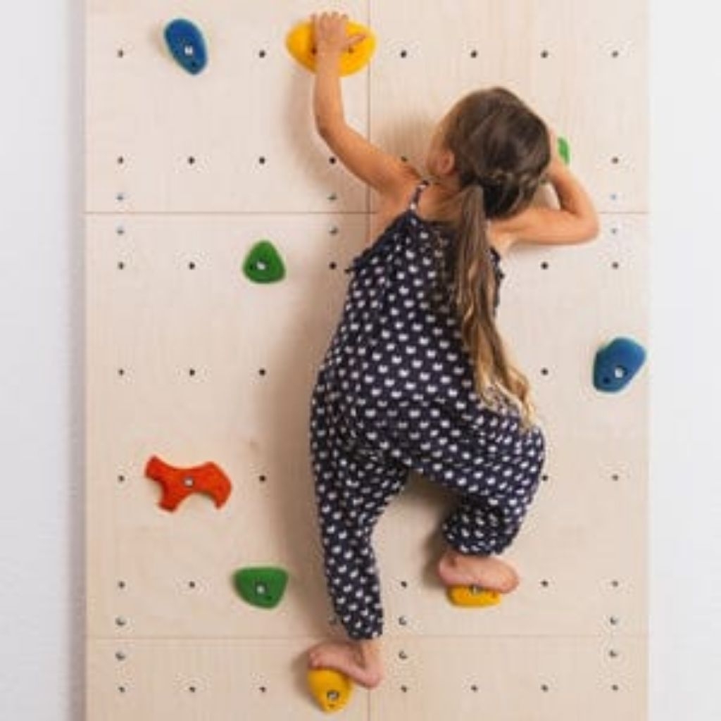 wooden wall climbing for kids indoor papan panjat tebing anak