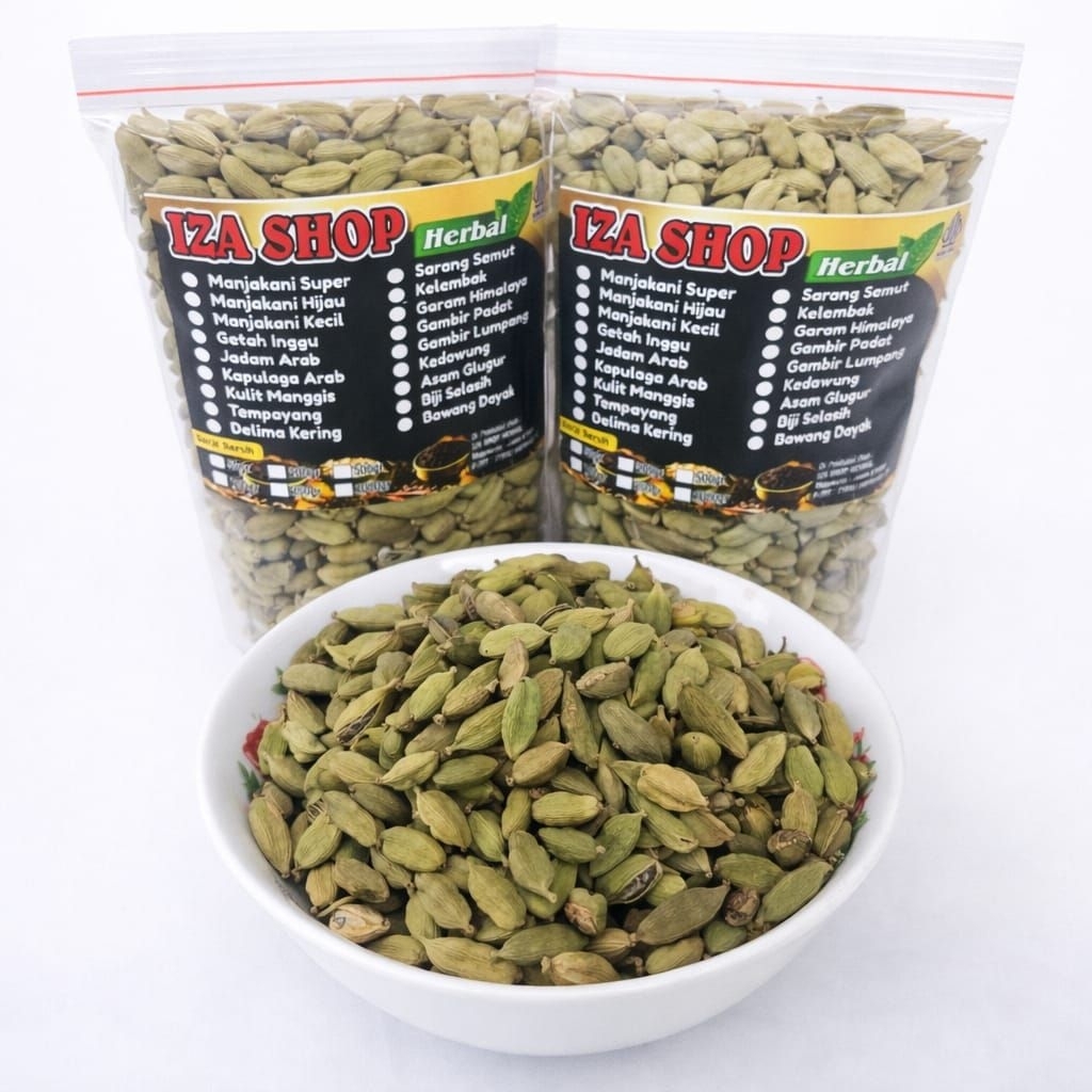 25gr/50gr Kapulaga Arab / Kapulaga Hijau / Kapulaga India | Herbal Kapulaga Arab