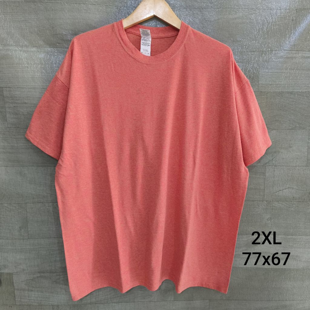Kaos T-Shirt Basic Gildan Oversize Boxy Oren Bata