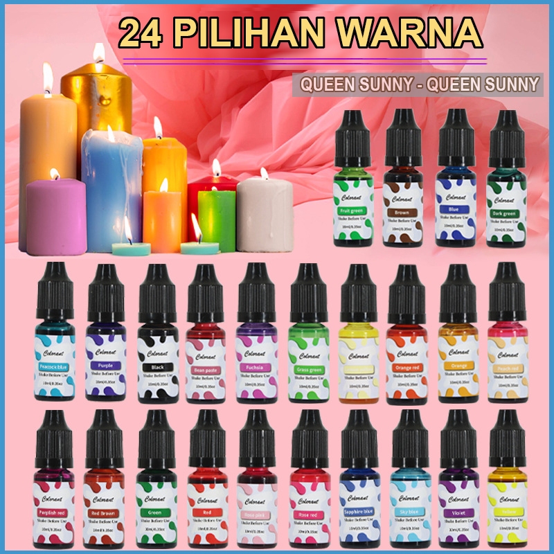 10ML PEWARNA LILIN - PEWARNA SABUN / HANDMADE SOAP – Candle Dye Liquid - Pewarna Oil Based Aromatera