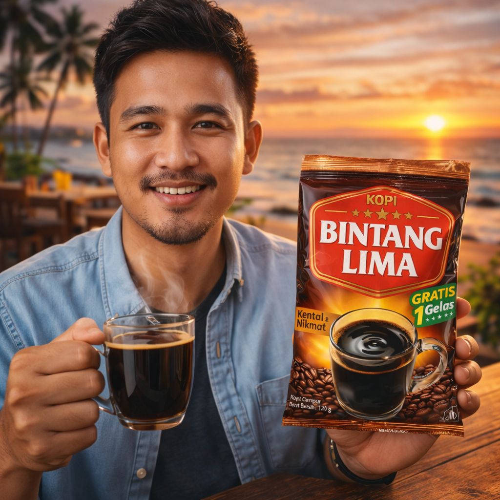 [GRATIS GELAS] Kopi Bintang Lima Kapal Api 120g – Kopi Kental & Nikmat