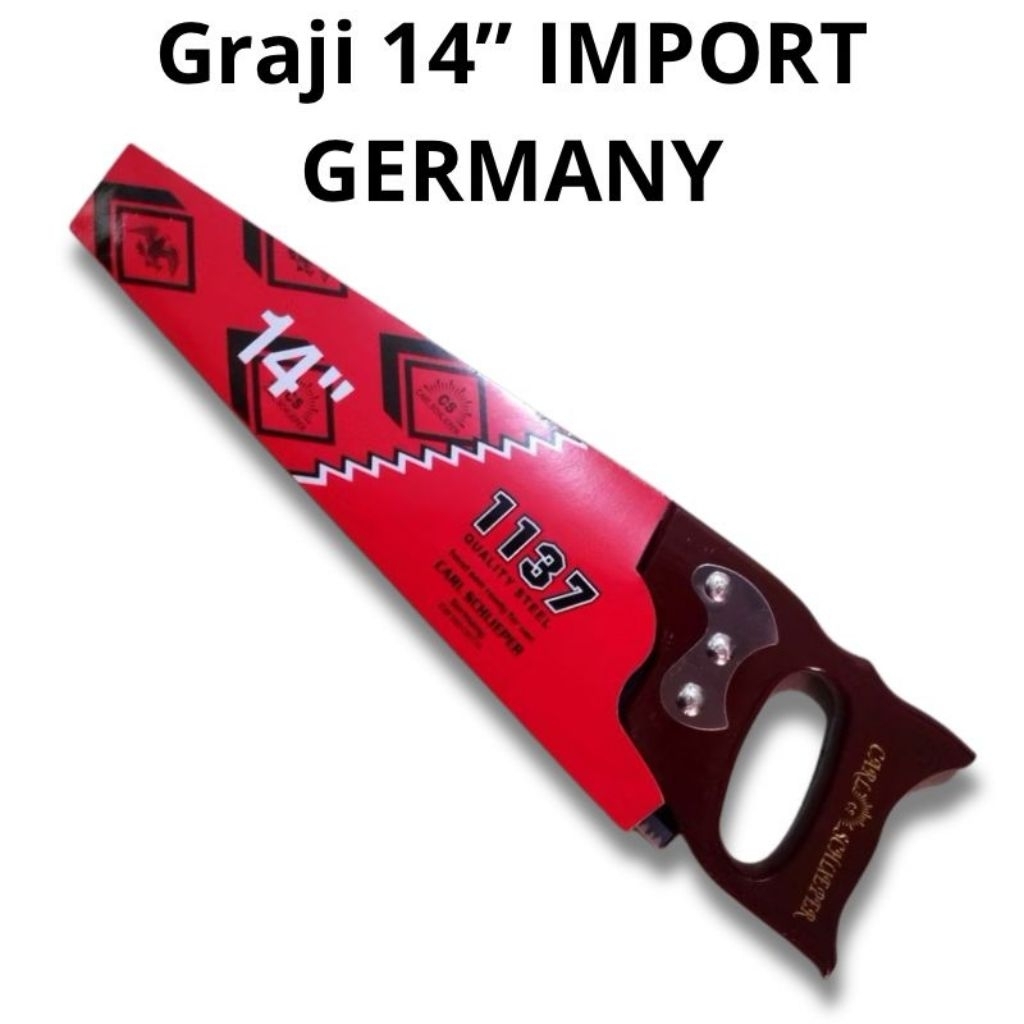 gergaji cap mata ukuran 14 in siap pakai anti slip - gergaji bambu atau kayu anti slip bahan baja TE
