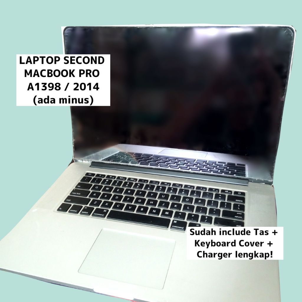 [SECOND] Laptop MACBOOK PRO A1398 tahun 2014 (minus)