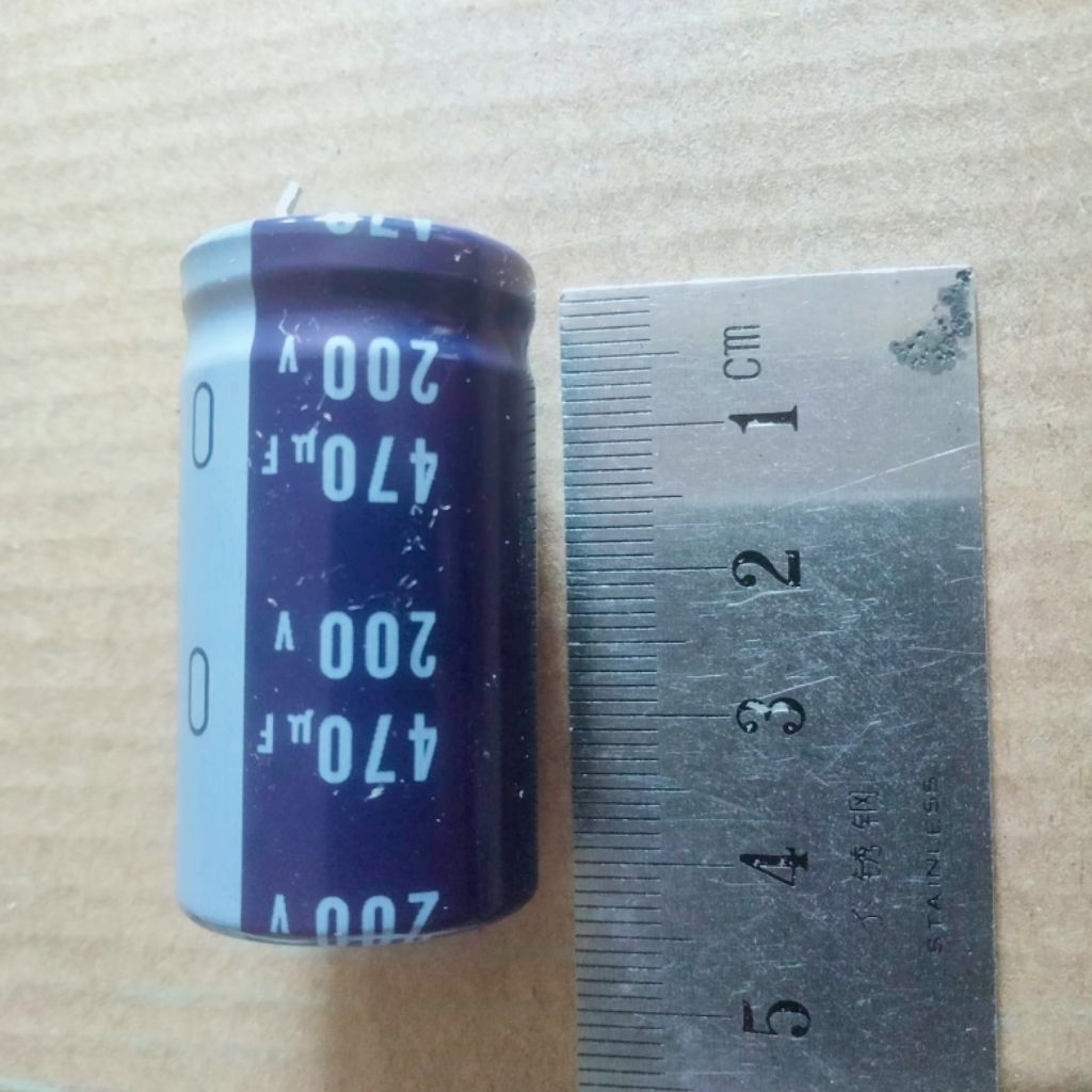 Kapasitor Elko 470 uF 200 Volt Elco Capacitor 470uf 200V 105C Nichicon