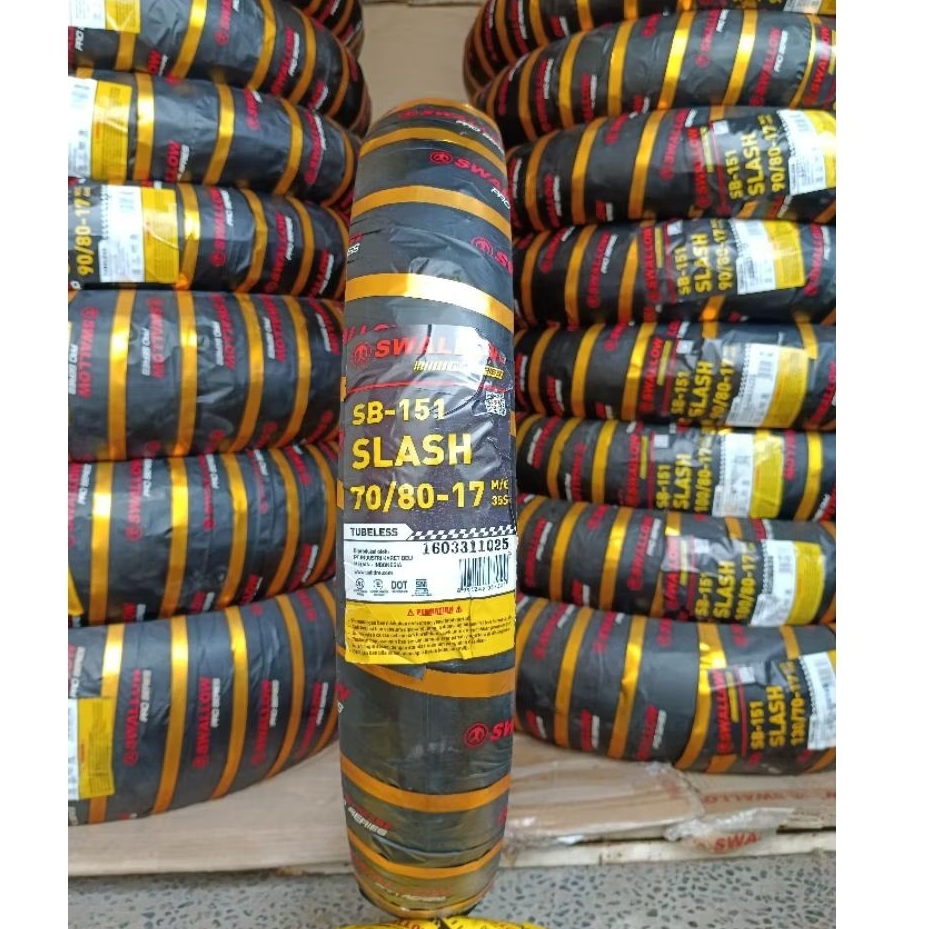 Ban Luar Swallow Slash 70/80-17 Tubeless Soft Compound