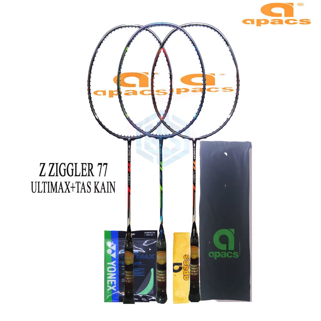 Raket Badminton Apacs Z Ziggler 77 Light Bonus Komplit Apacs Z Ziggler 77 Light