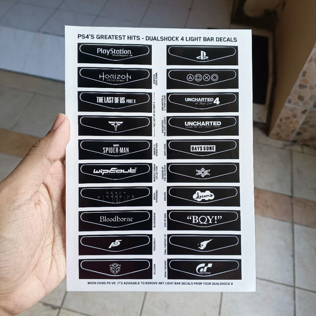 LIGHT BAR DECAL STICKER PS4 DS4 DUAL SHOCK PLAYSTATION OFFICIAL MAGAZINE