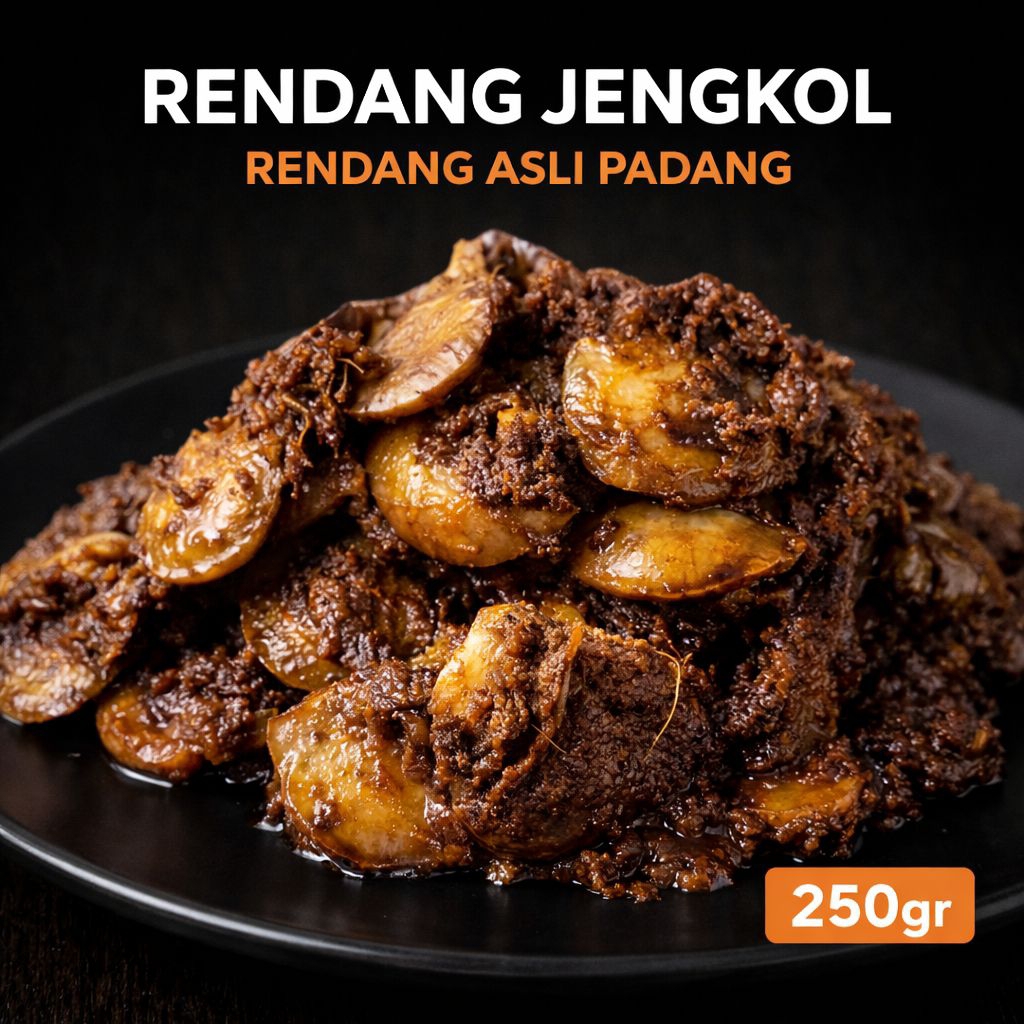 Rendang Yoiko Jengkol Asli Padang 250gr – Jengkol Tua Empuk, Bumbu Minang Pekat