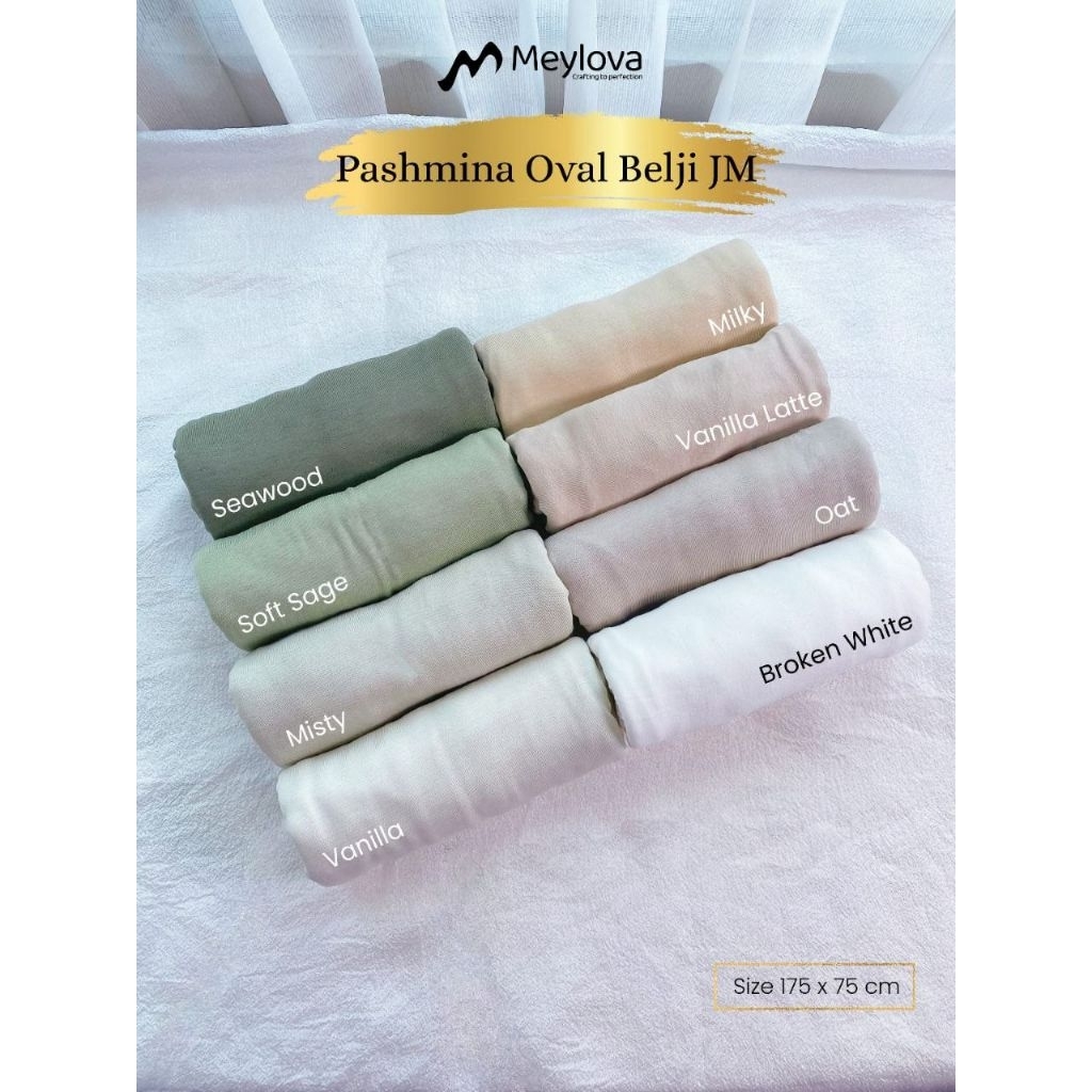 Pasmina Oval Belji by Jasmine | pasmina | pasmina oval | pasmina kaos | pasmina mleyot