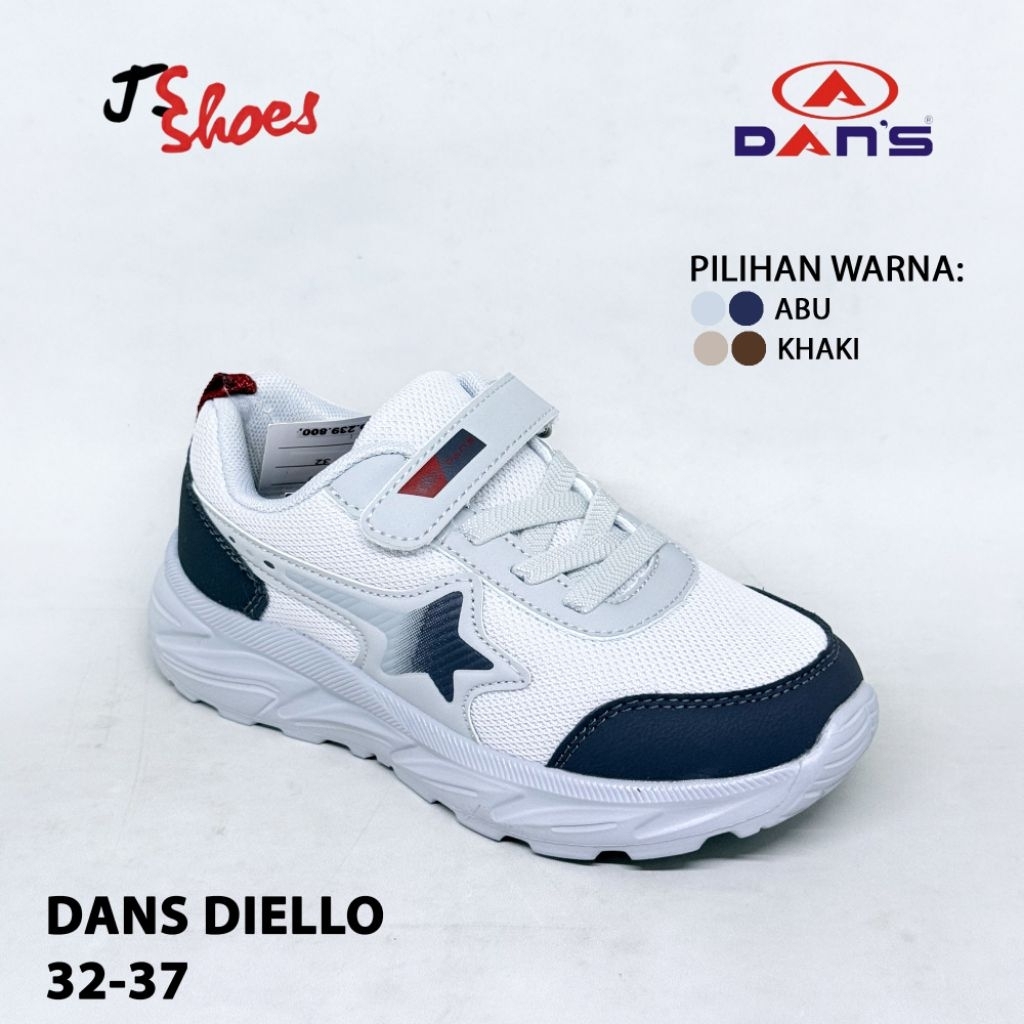 DANS DIELLO - SEPATU SNEAKERS ANAK COWOK MERK DANS ORIGINAL