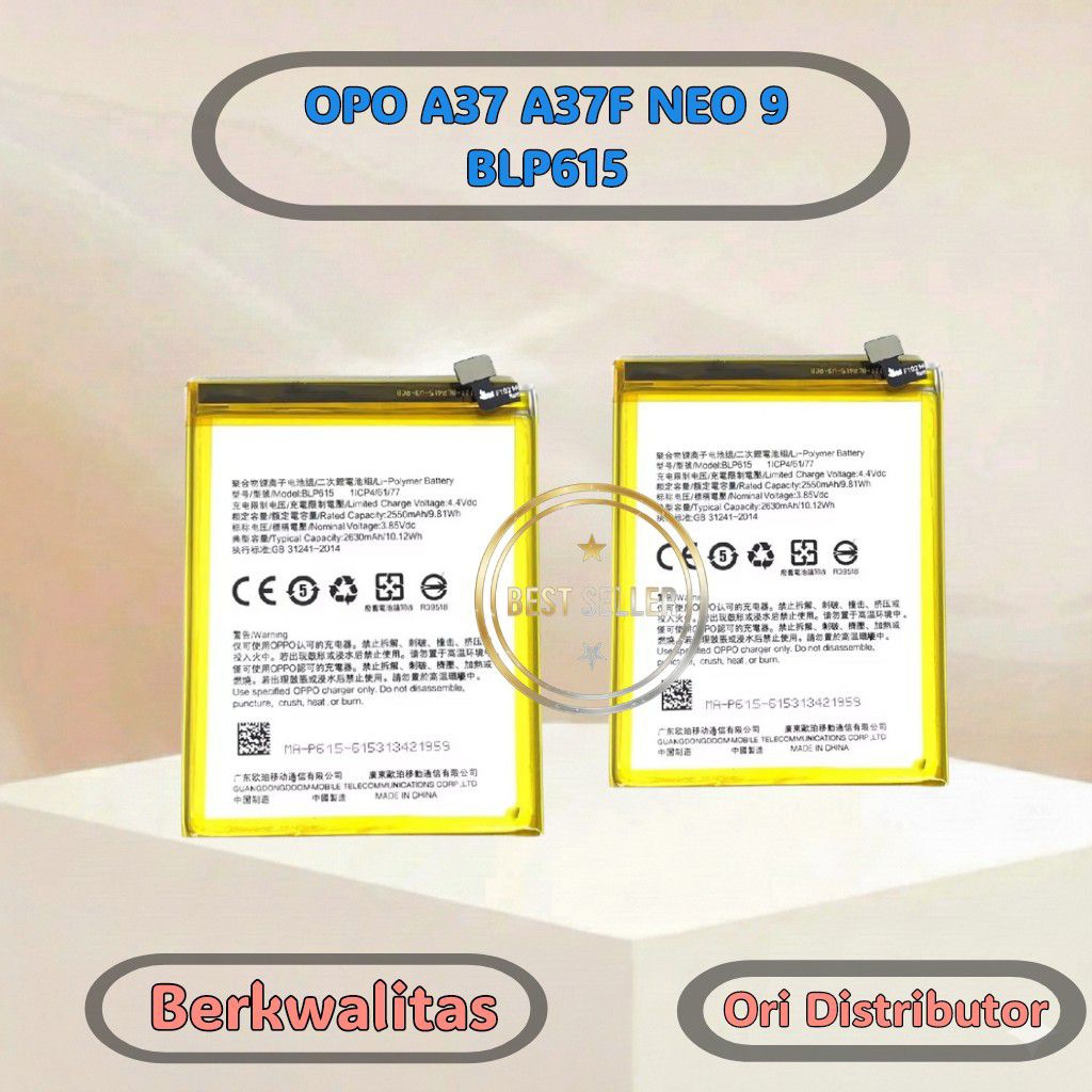 BATERAI OPO A37 A37F NEO 9 BLP615 Battery Batrai Batrei Batrey Batu Batre Tanam BLP 615 BLP-615