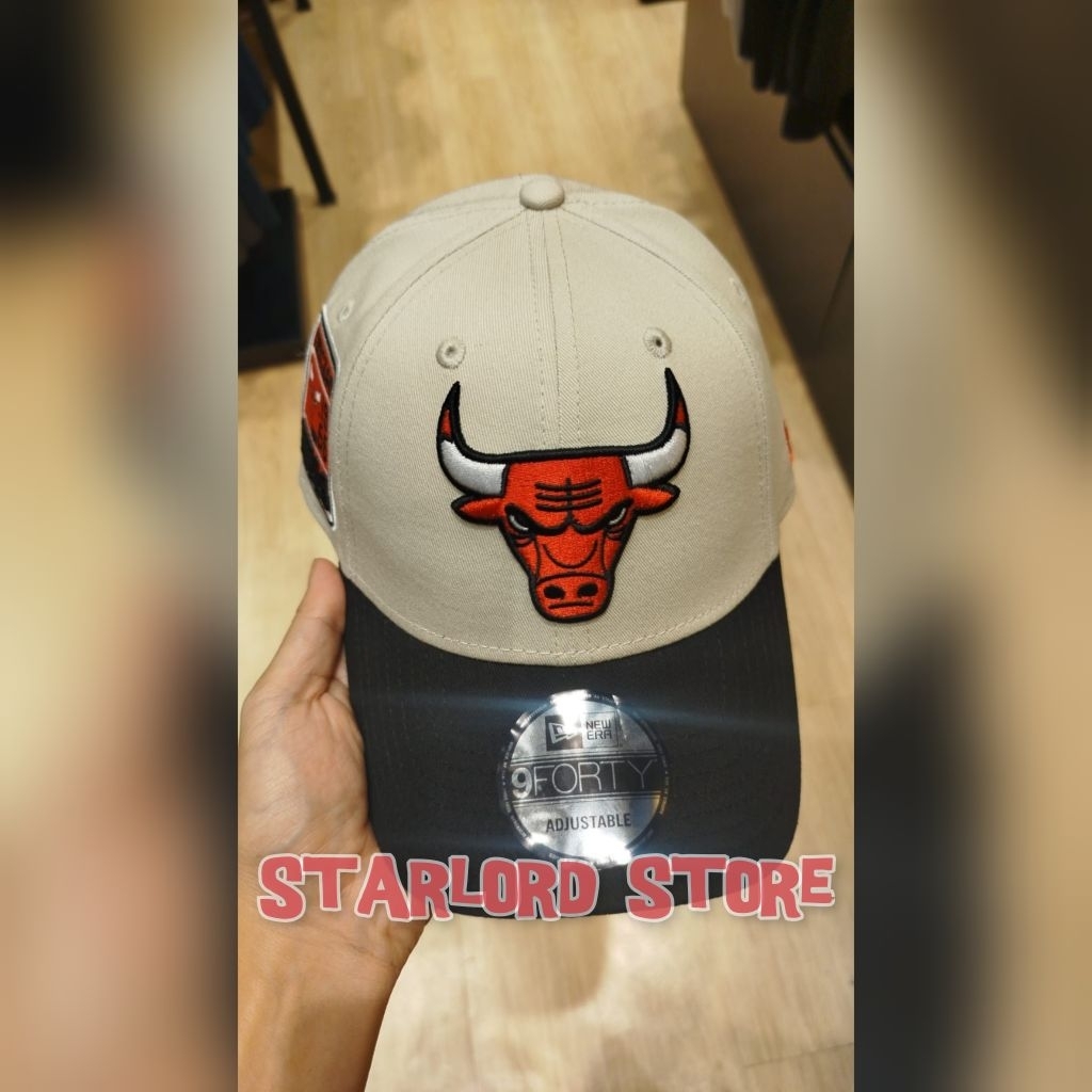 Topi New Era Chicago Bulls 9Forty - Hitam Putih