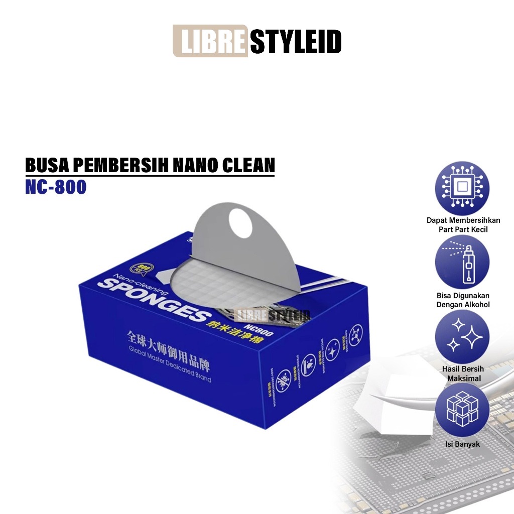 Mechanic NC 800 Nano Clean Sponges Original - Busa Pembersih Untuk IC Motherboard Elektronik - Busa 