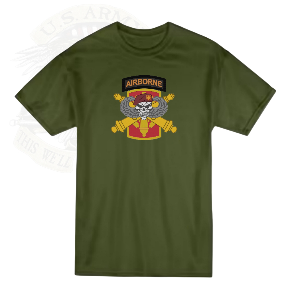 KAOS AIRBORNE ALTILERY US ARMY – TSHIRT TACTICAL MILITARY GROM COMBAT STYLE BAJU TENTARA PRIA