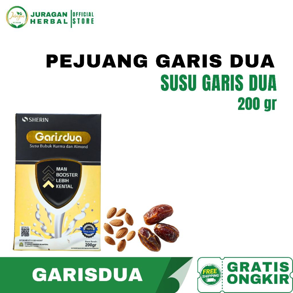 SUSU GARIS DUA PROMIL PRIA & WANITA | SUSU BUBUK KURMA & ALMOND