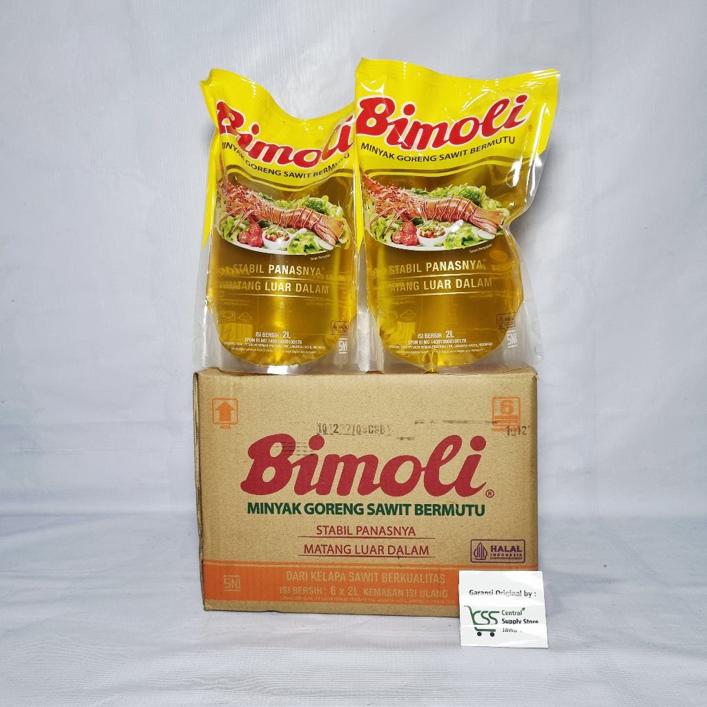 (1 Karton 6pcs) BIMOLI 2 LITER Minyak Goreng Sawit bermutu Tinggi