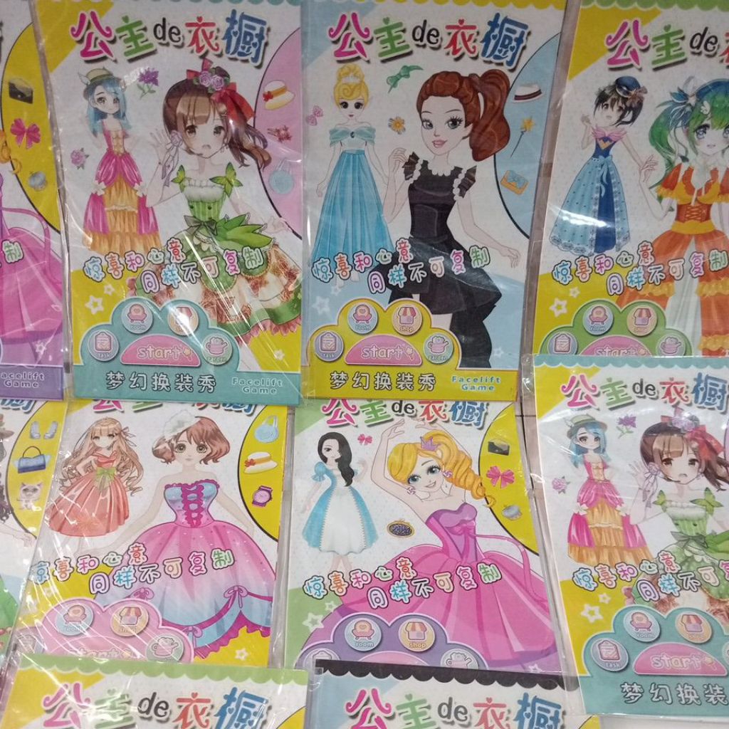 mainan stiker   pasang baju satu lembar