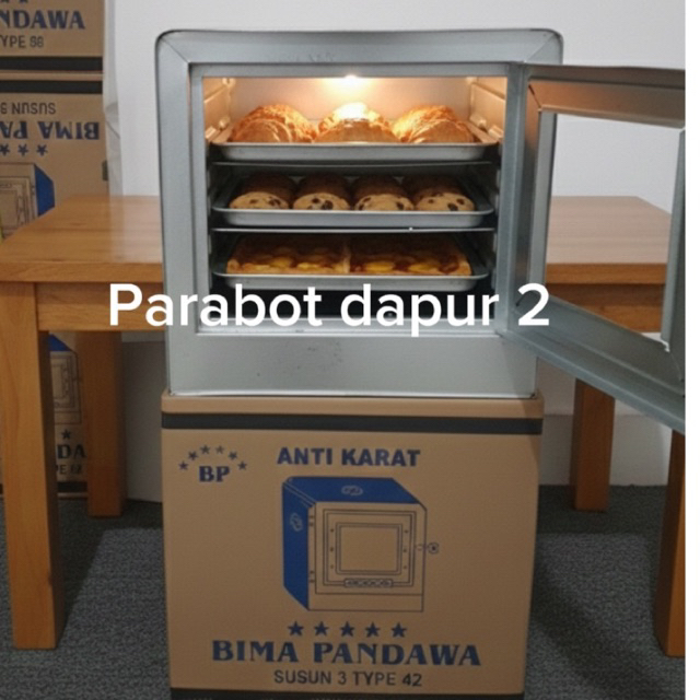 oven Bima Pandawa / oven low listrik 3 Susun Ukuran 42 Cm  Gratis Loyang