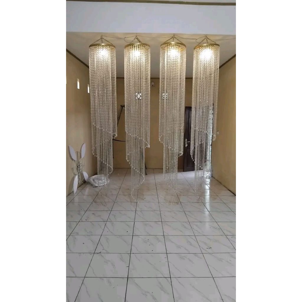 lampu gantung lampu hias dekorasi diameter lebar 50 panjang 200cm