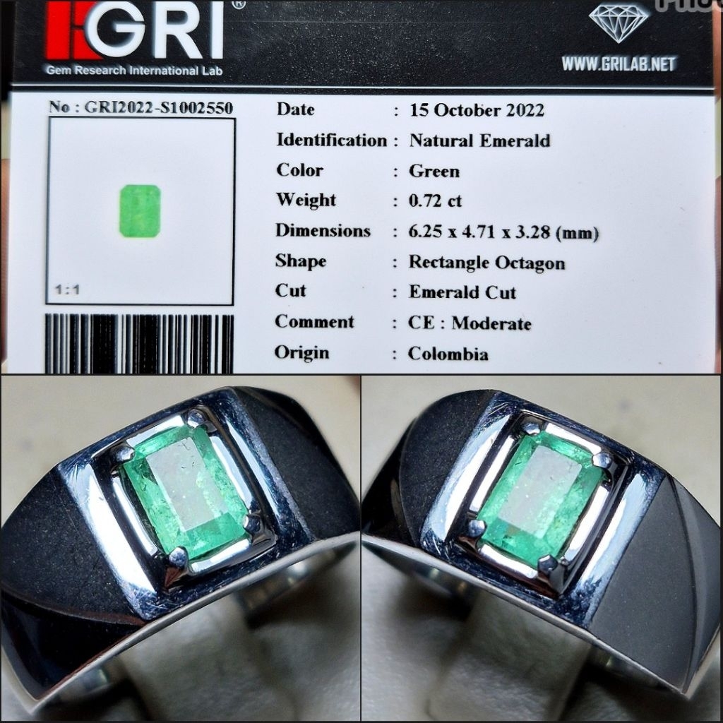 Zamrud Colombia Natural Emerald Beryl columbia memo GRI Lab